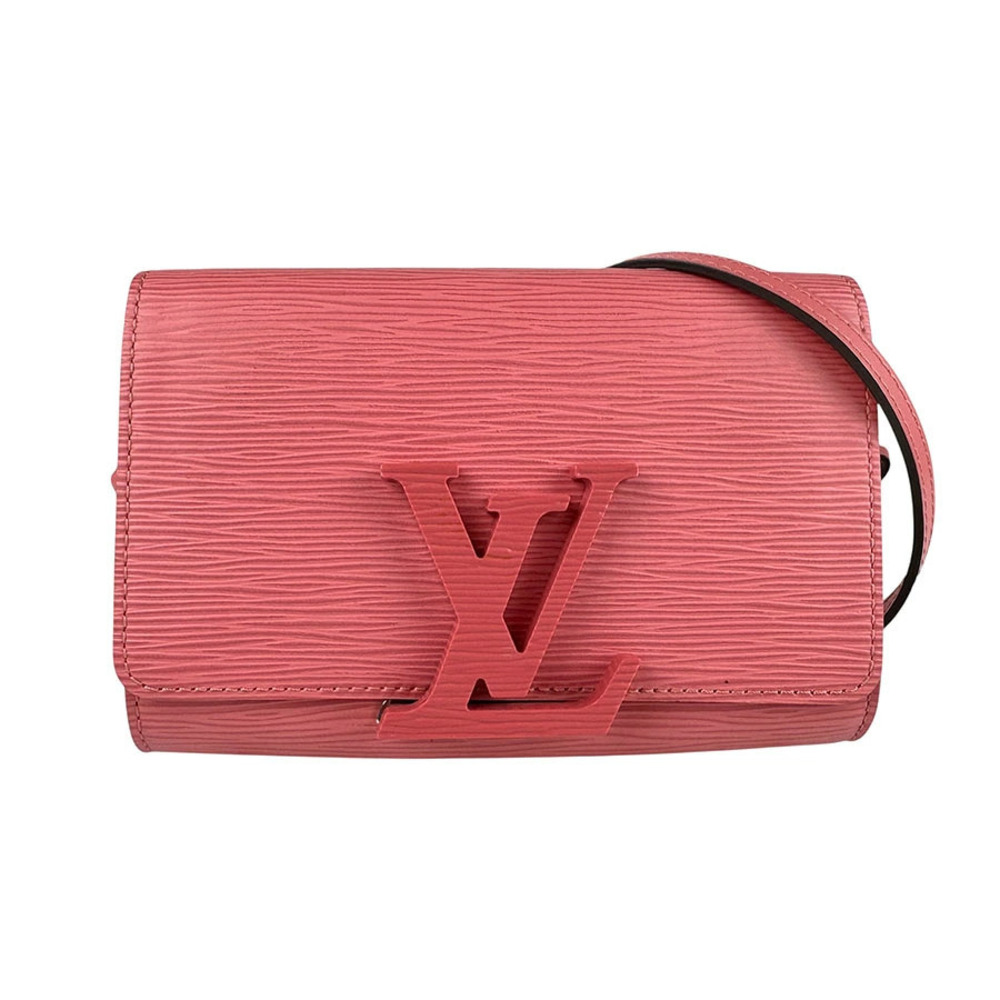 Louis Vuitton Epi Pochette Louise Leather Shoulder Bag Pink Silver